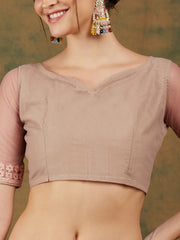 Womens Fashion Ethnic Peach Color Sarees-MLSHWSA1167PCH0ONE