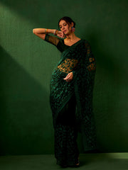 Womens Fashion Ethnic Green Color Sarees-MLSHWSA1173GRN0ONE