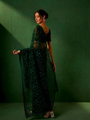 Womens Fashion Ethnic Green Color Sarees-MLSHWSA1173GRN0ONE
