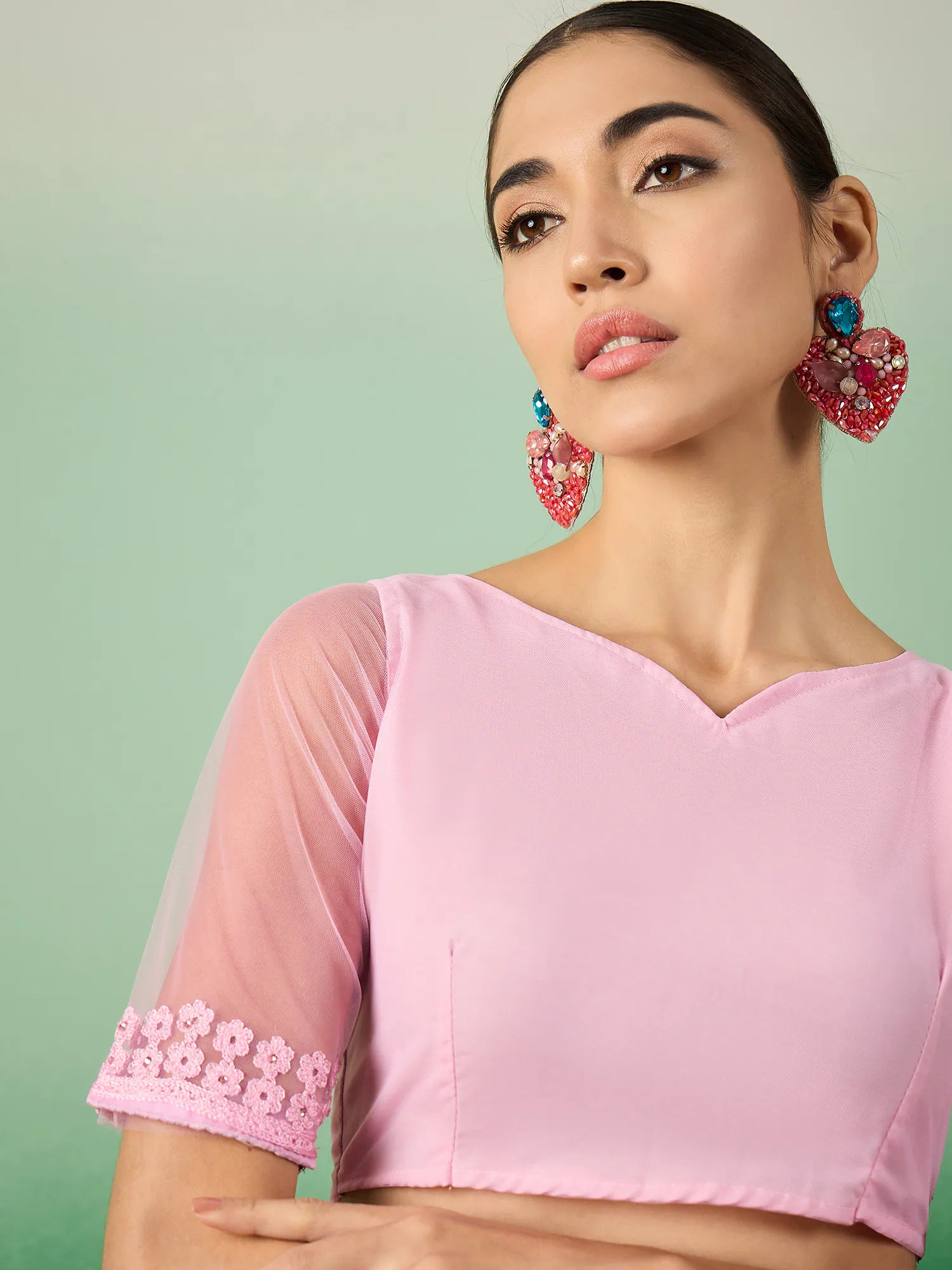 Pink Embroidered Saree | Indian Wedding Sarees