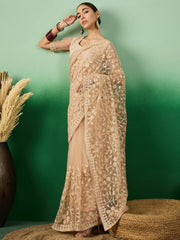 Womens Fashion Ethnic Beige Color Sarees-MLSHWSA1317BEI0ONE