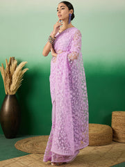 Womens Fashion Ethnic Lavender Color Sarees-MLSHWSA1318LVR0ONE
