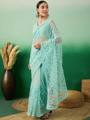 Womens Fashion Ethnic Sea Green Color Sarees-MLSHWSA1321SGR0ONE