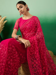 Womens Fashion Ethnic Pink Color Sarees-MLSHWSA1322PNK0ONE
