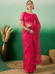 Womens Fashion Ethnic Pink Color Sarees-MLSHWSA1322PNK0ONE