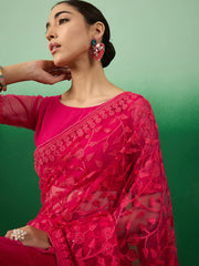 Womens Fashion Ethnic Pink Color Sarees-MLSHWSA1322PNK0ONE