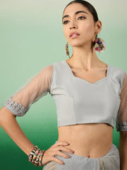 Womens Fashion Ethnic Grey Color Sarees-MLSHWSA1324GRY0ONE