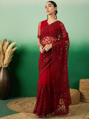 Womens Fashion Ethnic Maroon Color Sarees-MLSHWSA1325MRN0ONE