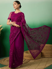 Womens Fashion Ethnic Purple Color Sarees-MLSHWSA1326PUP0ONE