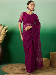 Womens Fashion Ethnic Purple Color Sarees-MLSHWSA1326PUP0ONE