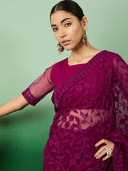 Womens Fashion Ethnic Purple Color Sarees-MLSHWSA1326PUP0ONE