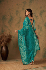 Womens Fashion Ethnic Green Color Sarees-MLSHWSA1327GRN0ONE