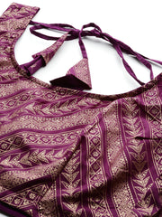 Women's Traditional Wear Wine Lehenga Set-AP-AHBLDUSK-COMBO-649