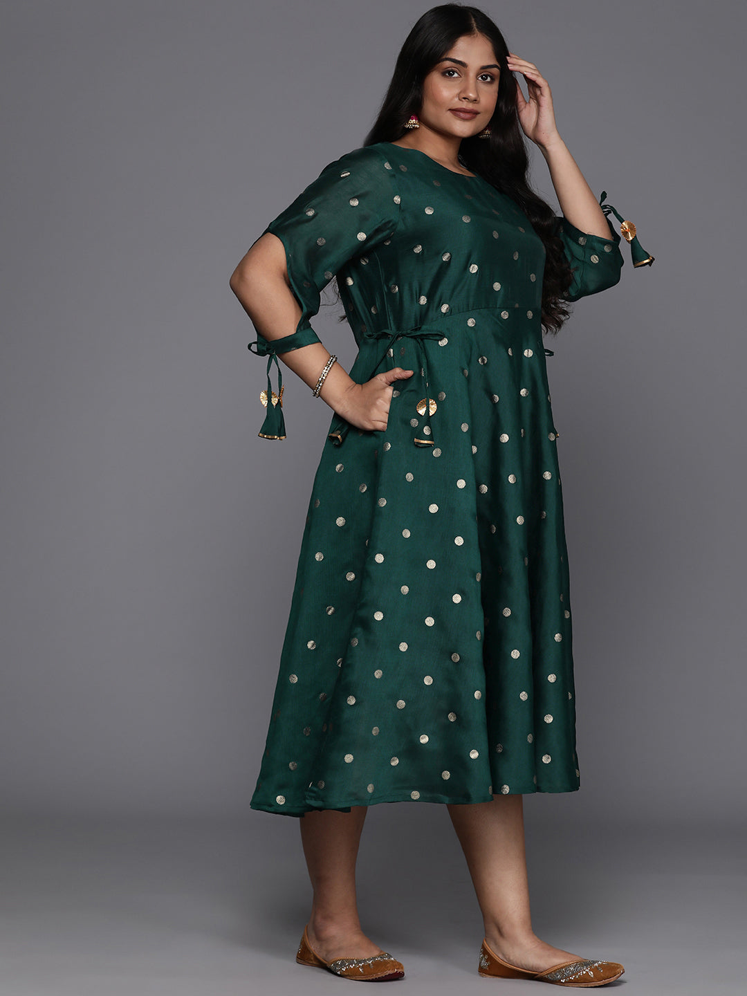 Geometric Print Midi Dress | Plus Size Indian Dresses Online