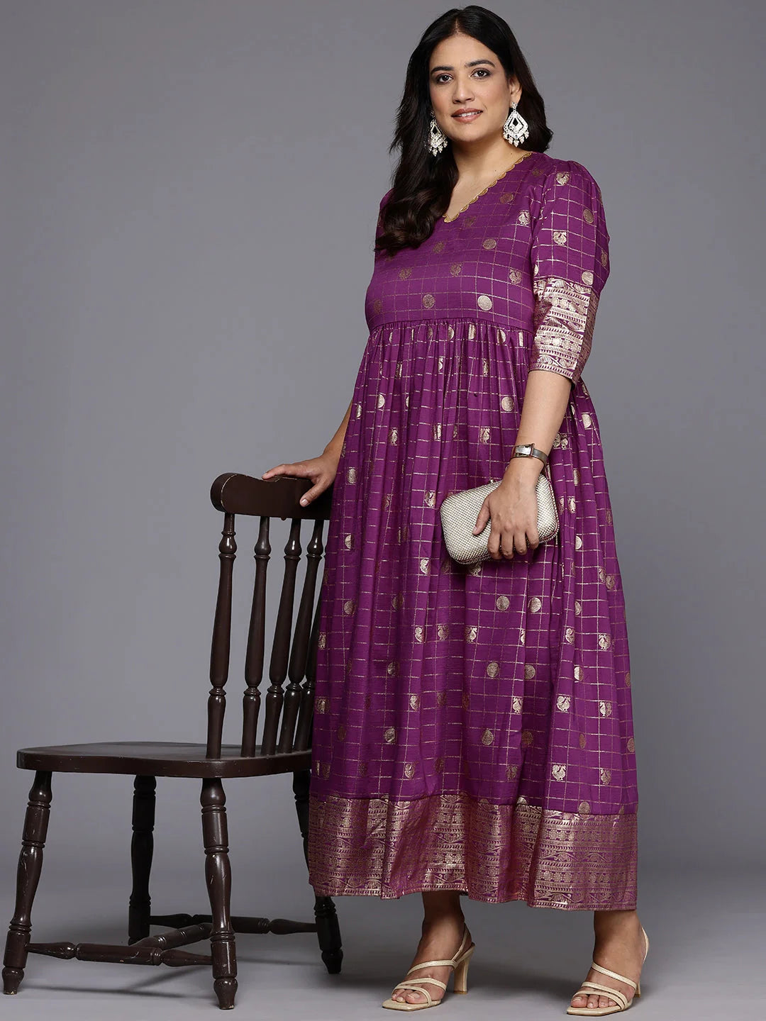 Plus Size Ethnic Gown: Shop Indian Dresses Online Now!
