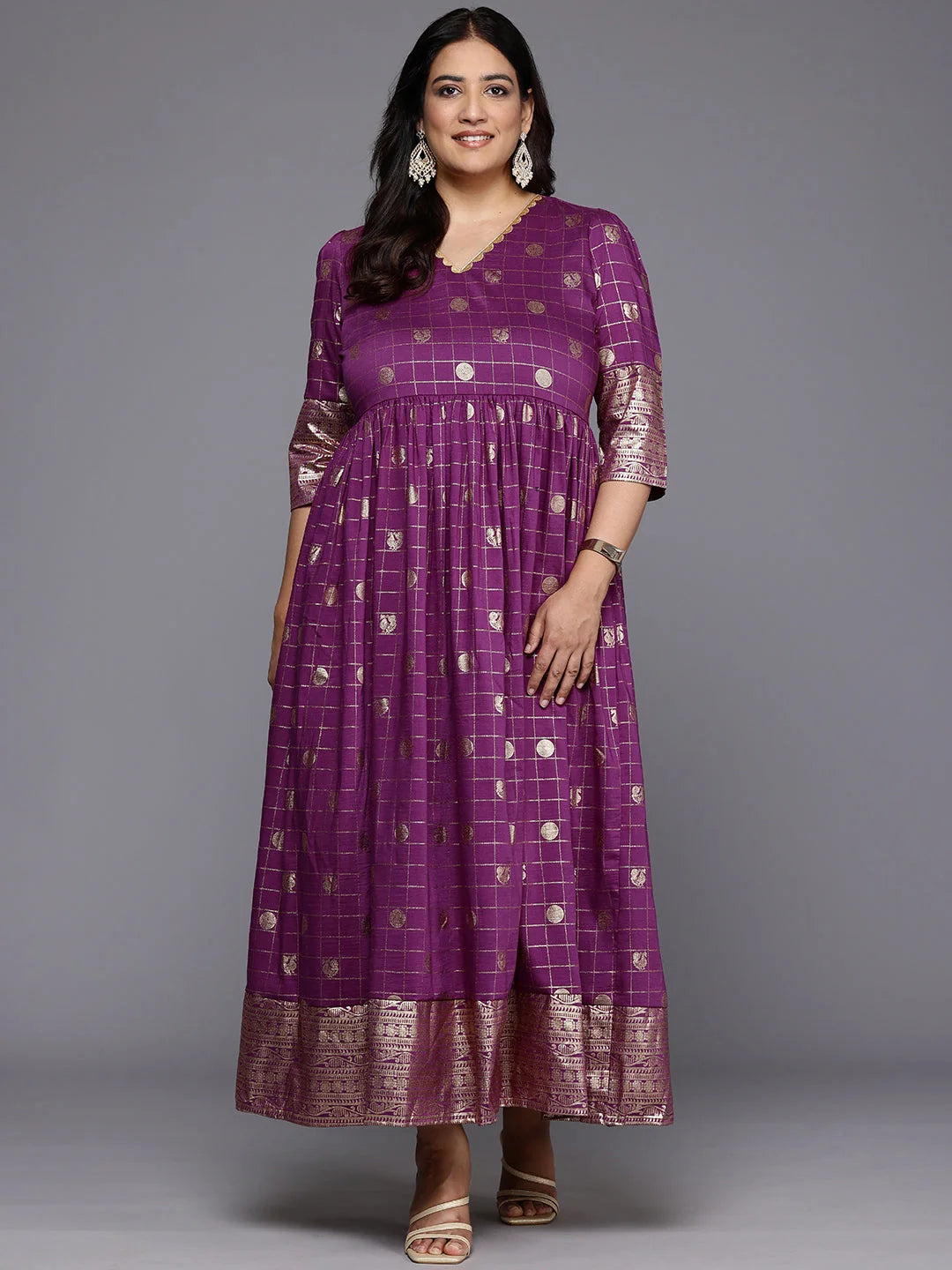 Plus Size Ethnic Gown: Shop Indian Dresses Online Now!