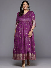 Plus Size Ethnic Printed Maxi Ethnic Gown-AP-AHEDCNFP-242