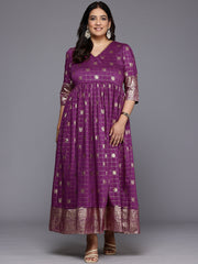 Plus Size Ethnic Printed Maxi Ethnic Gown-AP-AHEDCNFP-242