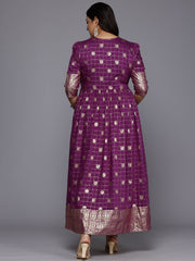 Plus Size Ethnic Printed Maxi Ethnic Gown-AP-AHEDCNFP-242
