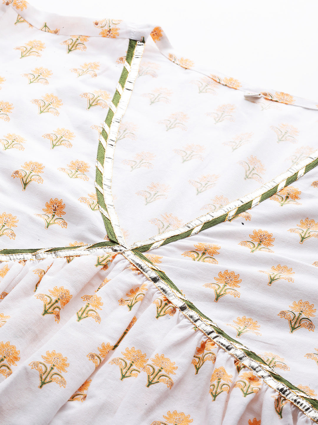 Plus Size Floral Empire Midi Cotton Indian Dress Online