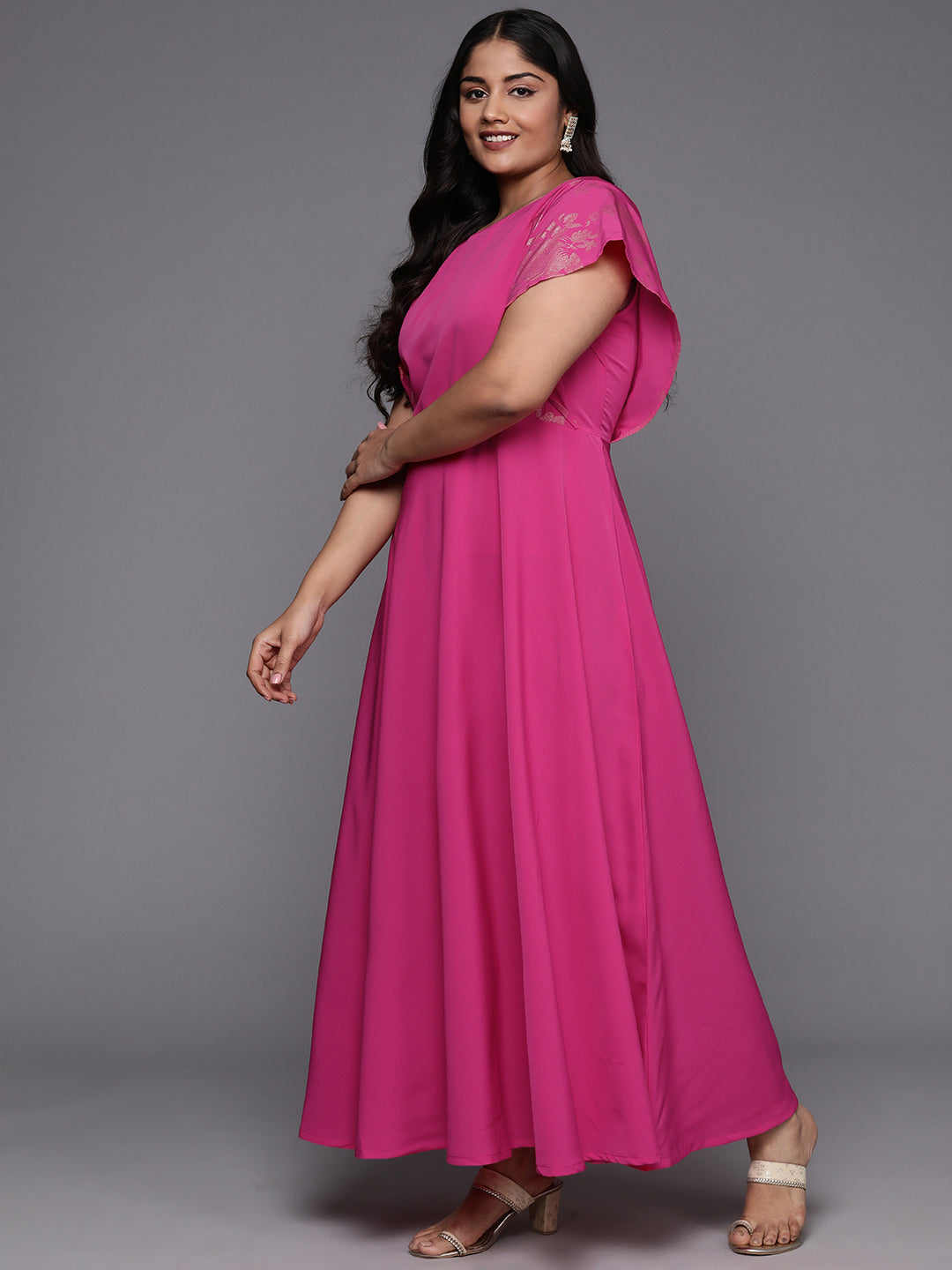 Floral Printed Maxi Dress | Women's Plus Size Indian Dresses