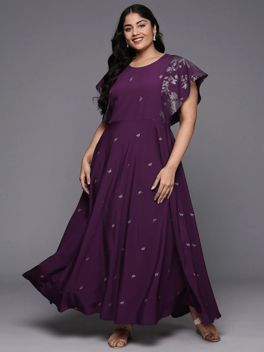 Plus Size Floral Maxi Dress - Shop Indian Dresses Online