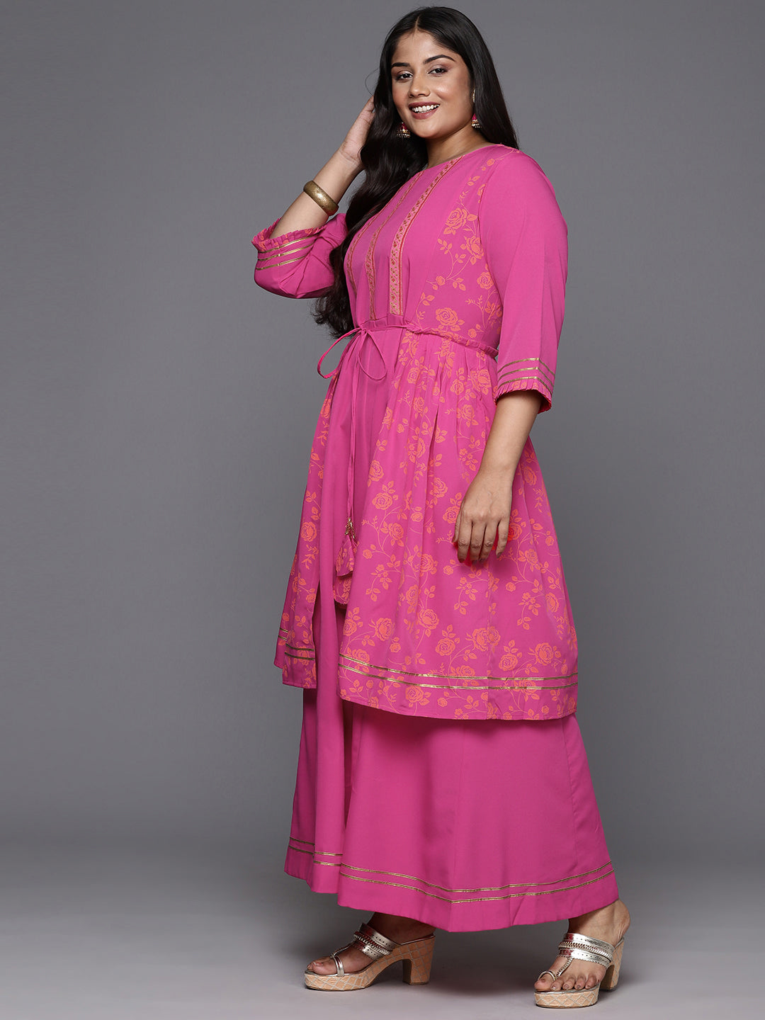 Floral Print Maxi Dress - Indian Cotton Dresses Online