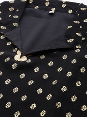 Ethnic Motifs Printed A-Line Midi Dress-AP-AHEDGRFP-130