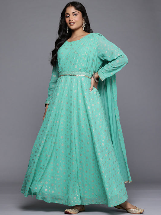 Women's Traditional Wear Blue Ethnic Dress-AP-AHEDGRFPGL-269 1080