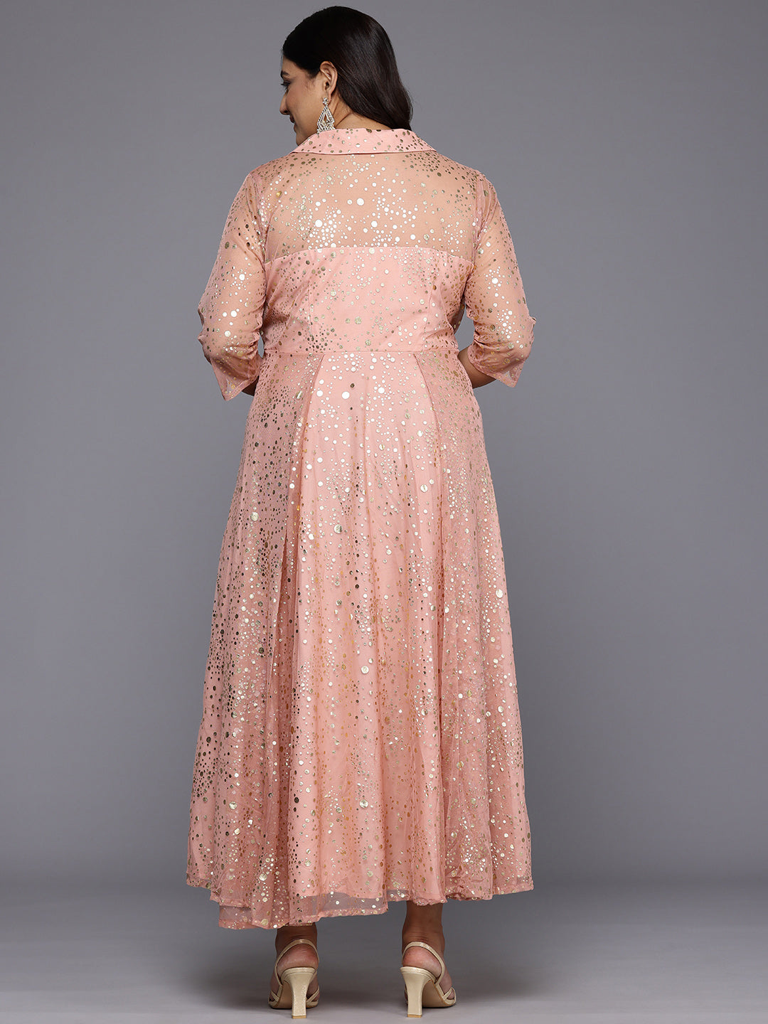 Plus Size Polka Dot Maxi Gown | Women's Ethnic Wear