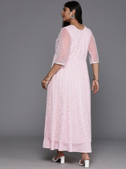 Plus Size Conversational Print A-Line Maxi Ethnic Dress-AP-AHEDNTFPDS-681