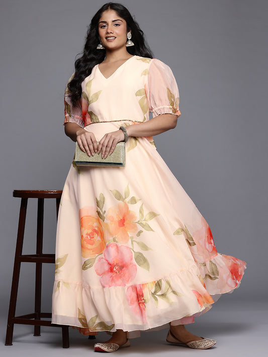 Women's Traditional Wear Off-White Ethnic Dress-AP-AHEDORDP-266 1080