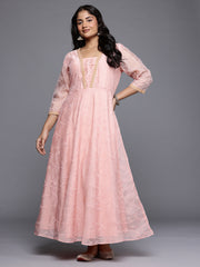 Women's Traditional Wear Pink Ethnic Dress-AP-AHEDORRP-271