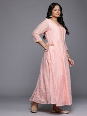 Women's Traditional Wear Pink Ethnic Dress-AP-AHEDORRP-271