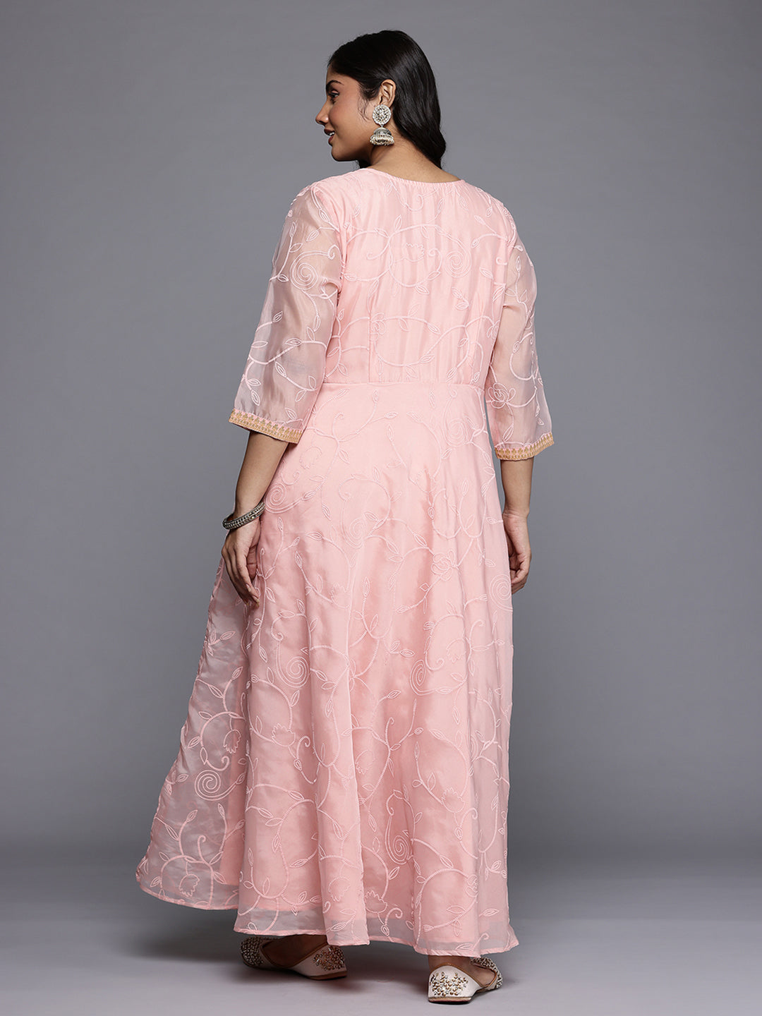 Women's Traditional Wear Pink Ethnic Dress-AP-AHEDORRP-271