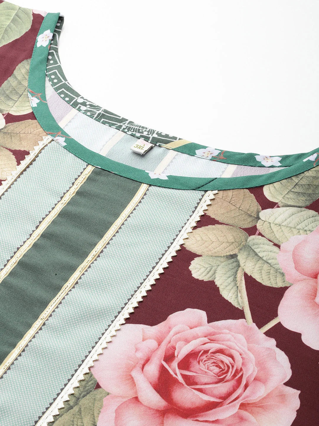 Plus Size Floral Printed Kaftan Kurta | Women's Kaftan Dresses