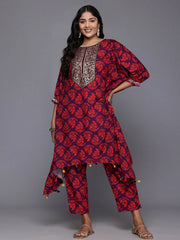 Women Floral Printed Regular Kurta with Trousers-AP-AHKFPN-COMBO-870
