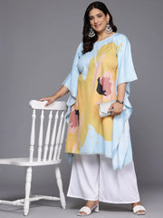 Plus Size Printed Gotta Patti Kurta with Palazzos-AP-AHKFPZ-COMBO-406