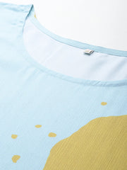 Plus Size Printed Gotta Patti Kurta with Palazzos-AP-AHKFPZ-COMBO-406