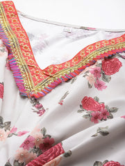 Plus Size Floral Printed Kaftan Gotta Patti Kurta with Palazzos-AP-AHKFPZ-COMBO-453-FF