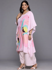 Plus Size Printed Gotta Patti Kurta With Palazzos-AP-AHKFPZ-COMBO-615