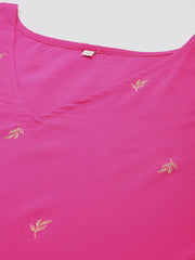 Plus Size Floral Printed Kaftan Fusion Kurta with Trousers & Belt-AP-AHKFPZBT-COMBO-851