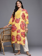 Women's Traditional Wear Yellow Kurta-AP-AHKUCNDP-1165