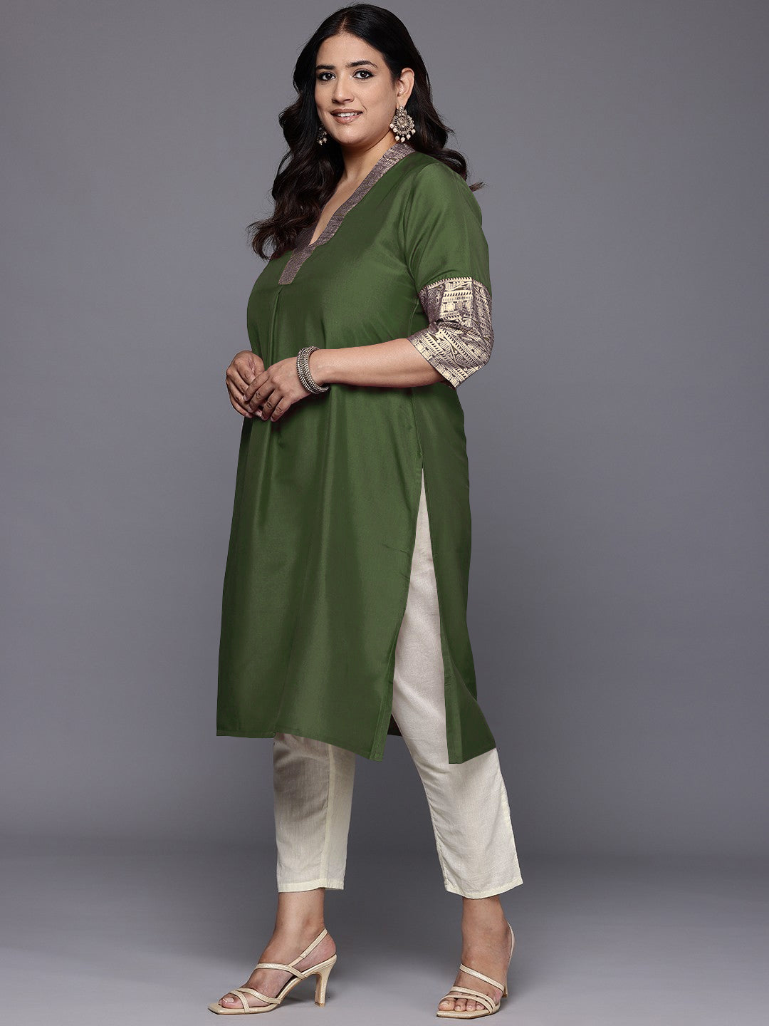 Women Ethnic Motifs Printed Summer Sheers Kurta