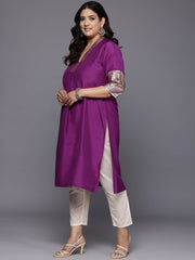 Plus Size Ethnic Motifs Printed Kurta-AP-AHKUCNFP-1133