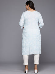 Plus Size Floral Printed Zari Pure Cotton Kurta-AP-AHKUCOKH-1073