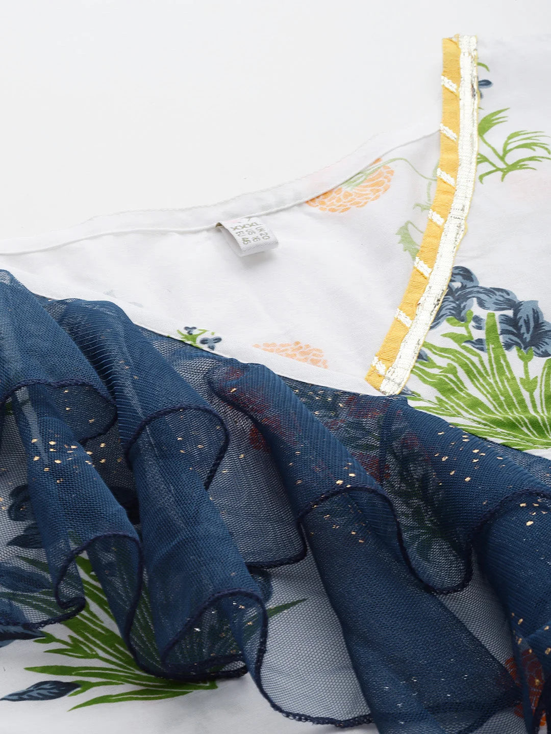 Floral Bell Sleeve Indian Kurtis for Women Plus Size