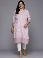 Plus Size Floral Printed Pure Cotton Kurta-AP-AHKUCOWX-1072