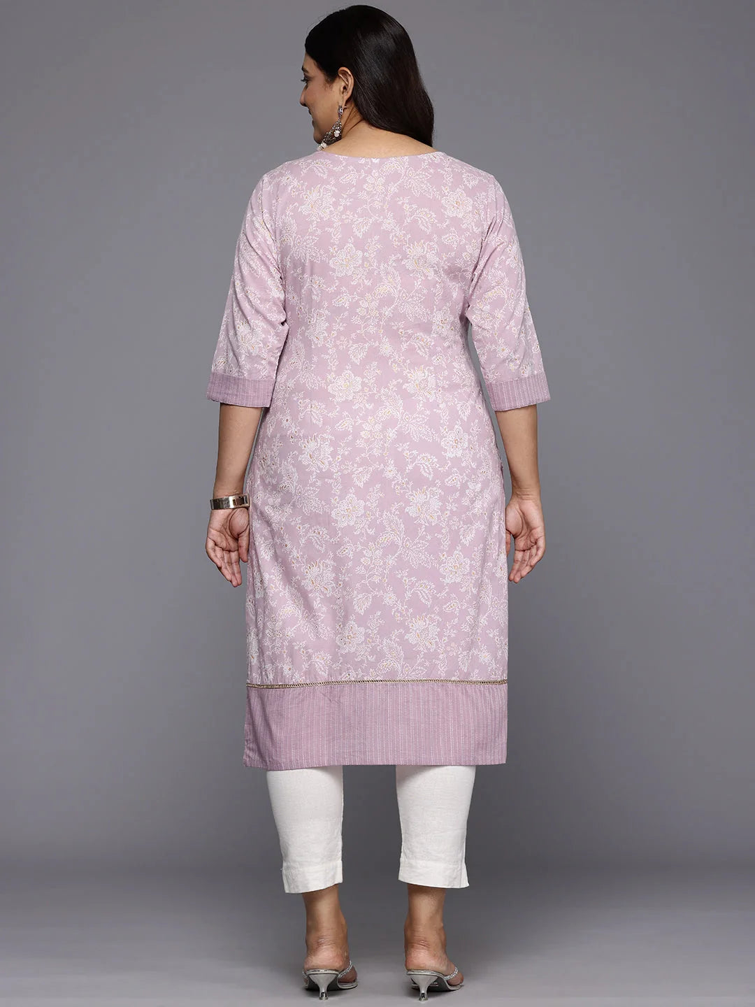Plus Size Floral Cotton Indian Kurtas for Women Online
