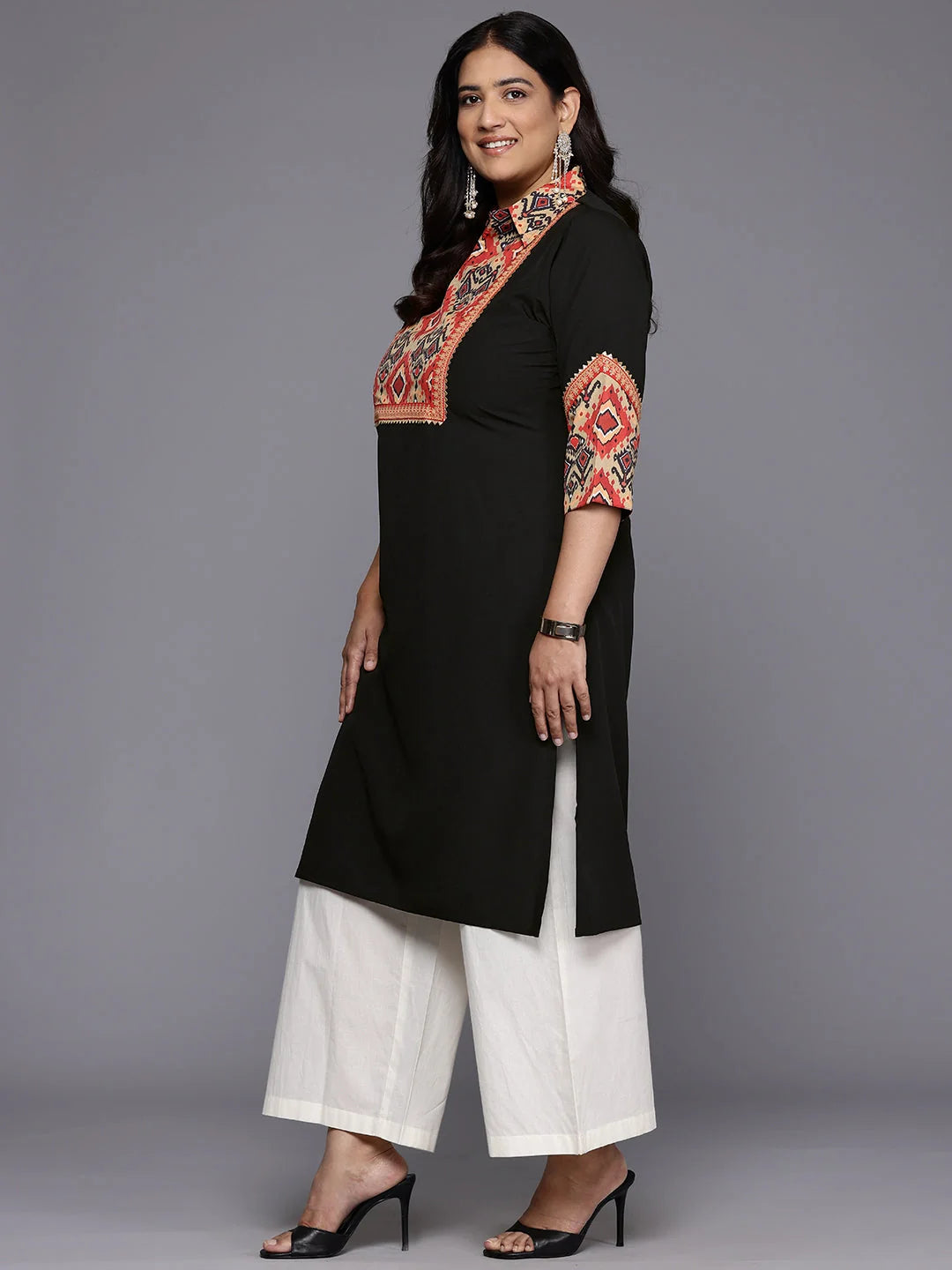 Plus Size Gotta Patti Crepe Indian Kurta for Women Online